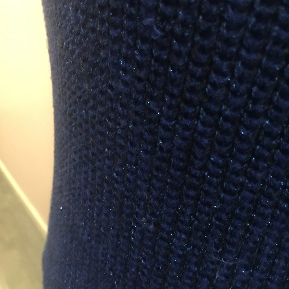 Size S American Apparel Blue Metallic Fisherman Sweater - Picture 9 of 15